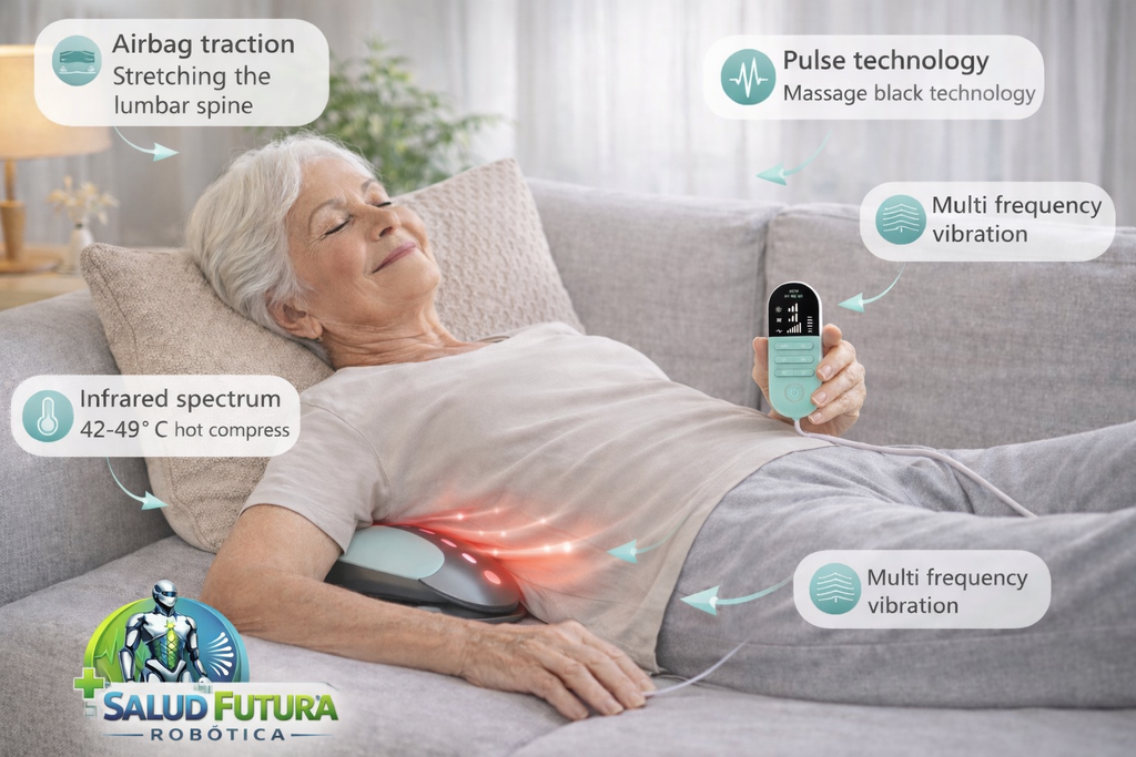 Sistema de Relajación Lumbar con Calor y Masaje