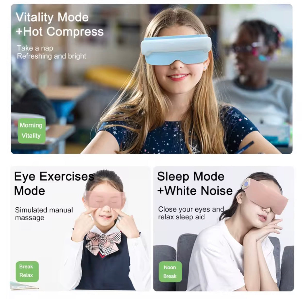 Masajeador Inteligente de Ojos con Calor y Música