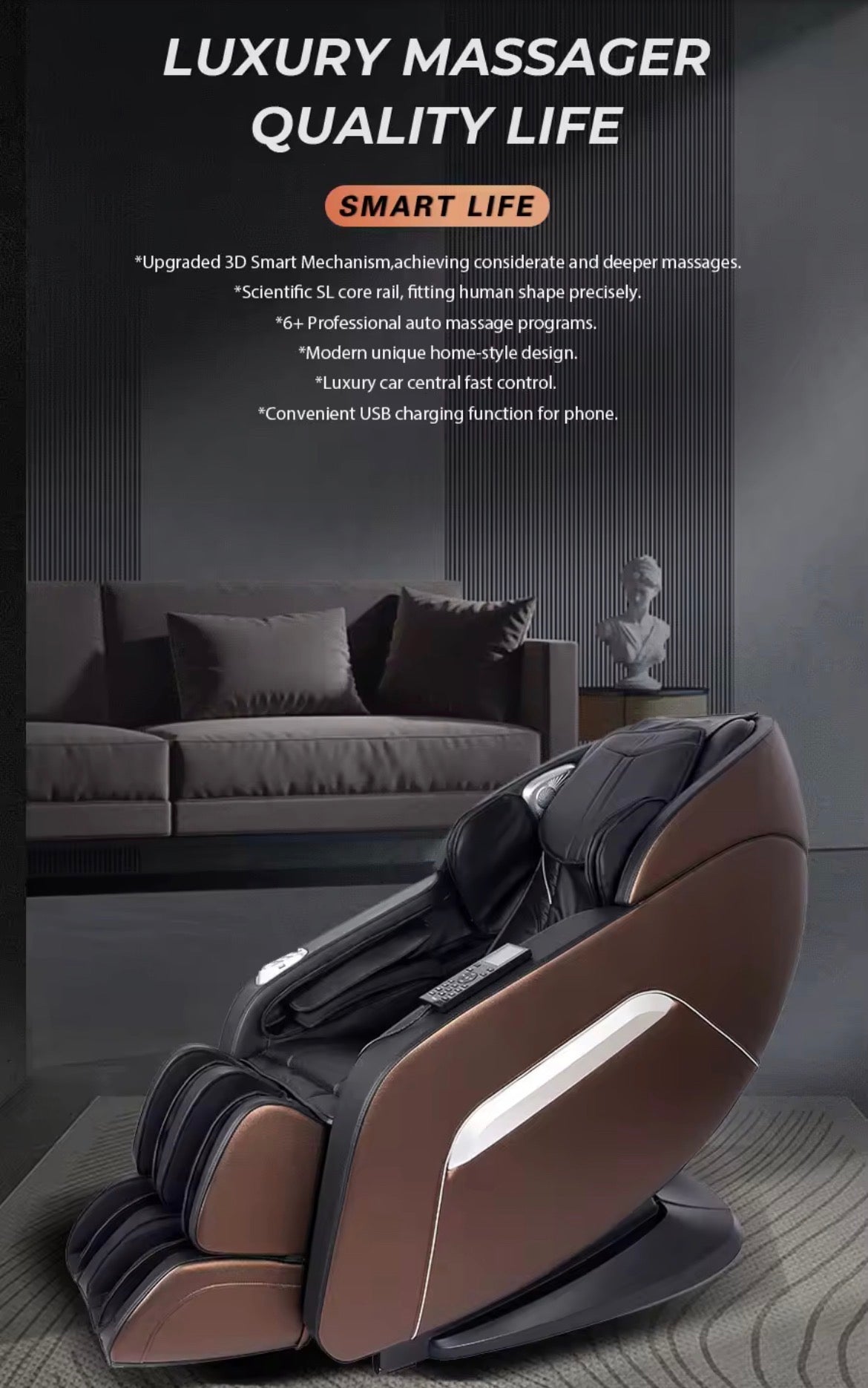 Sillón Terapéutico Inteligente 3D – Relajación Total en Casa